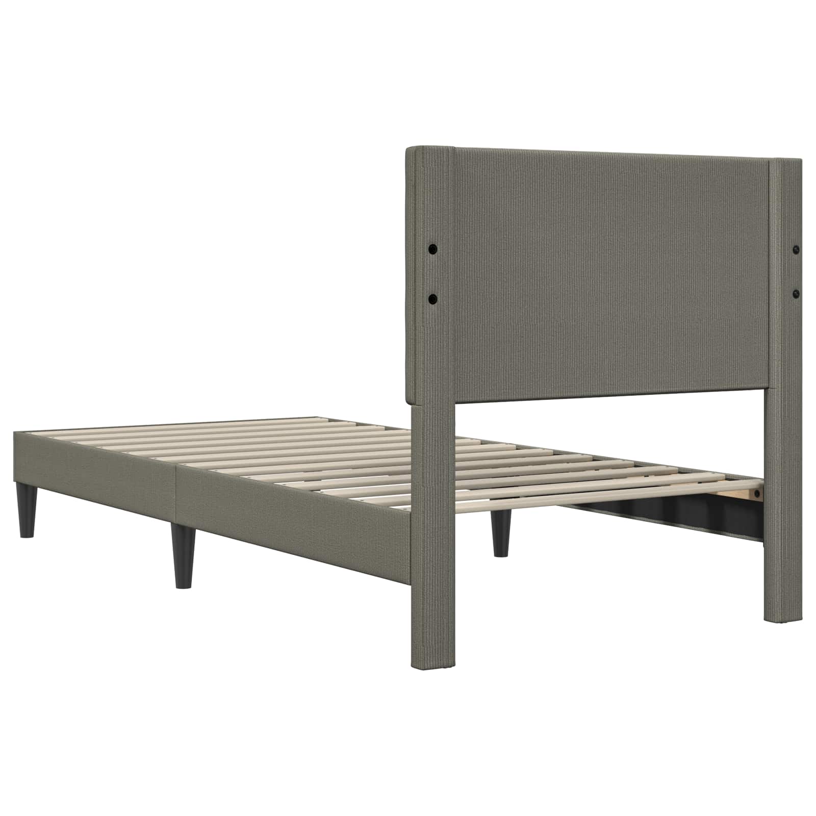vidaXL Ramka łóżka jasnoszary 100 x 200 cm Tkanina sztruksowa