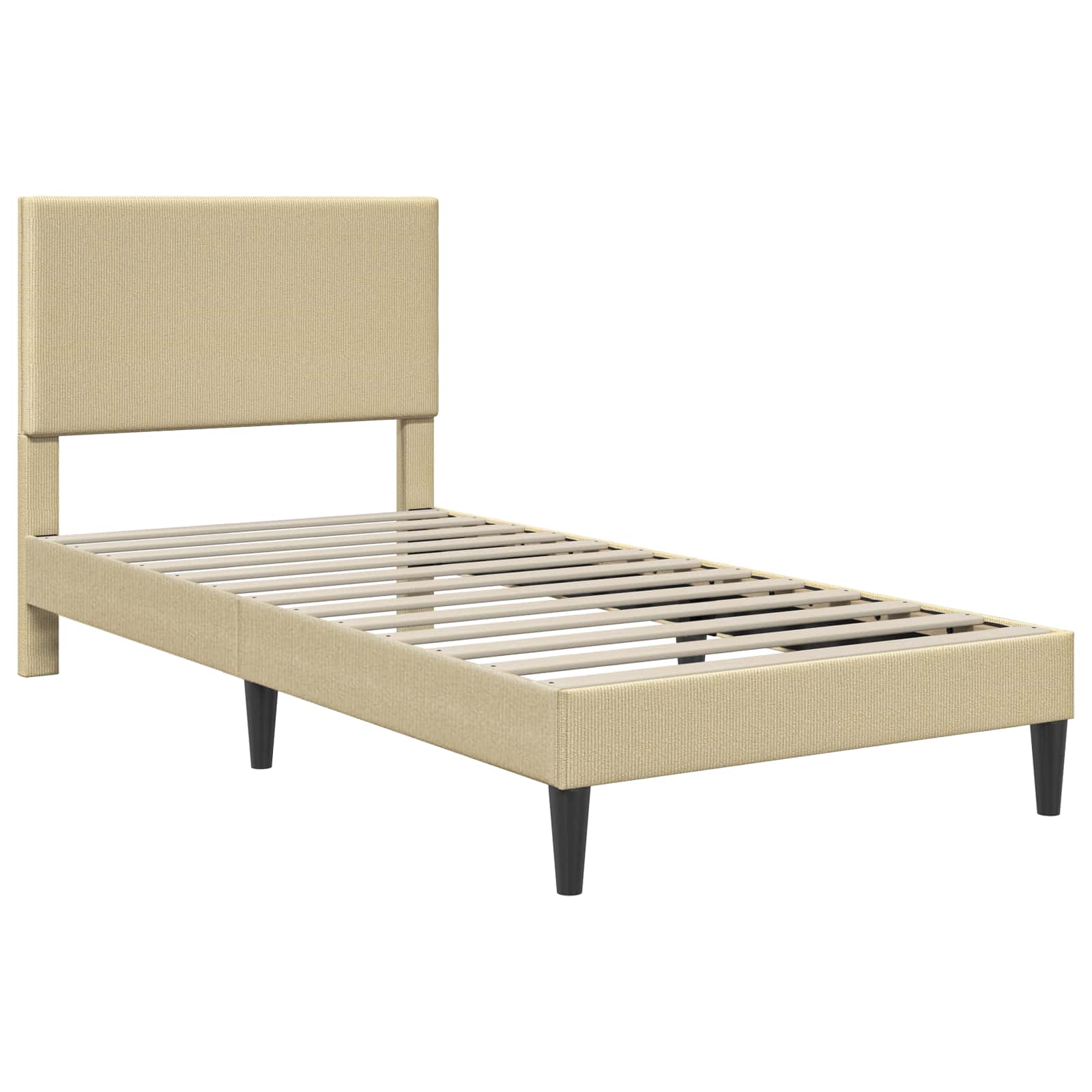 vidaXL Ramka łóżka Jasnozielony szary 100 x 200 cm Tkanina sztruksowa
