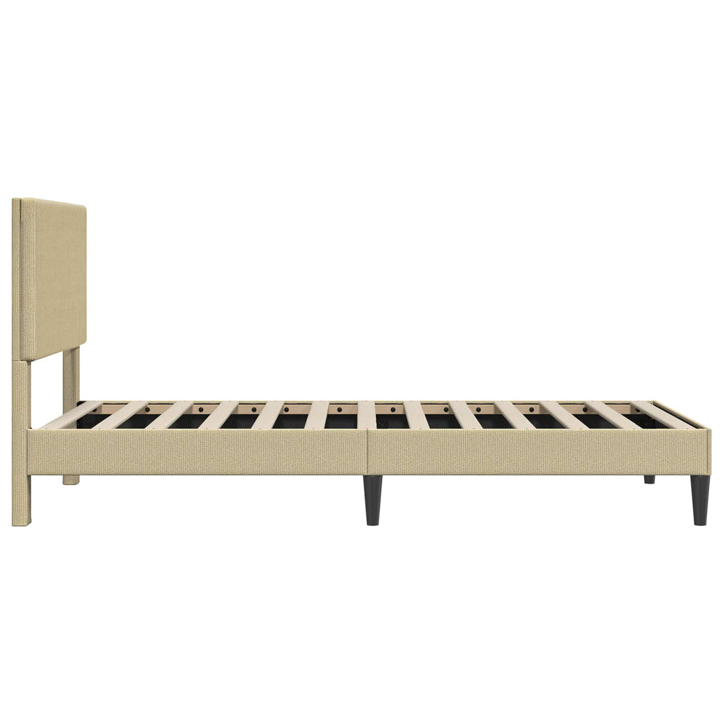vidaXL Ramka łóżka Jasnozielony szary 100 x 200 cm Tkanina sztruksowa