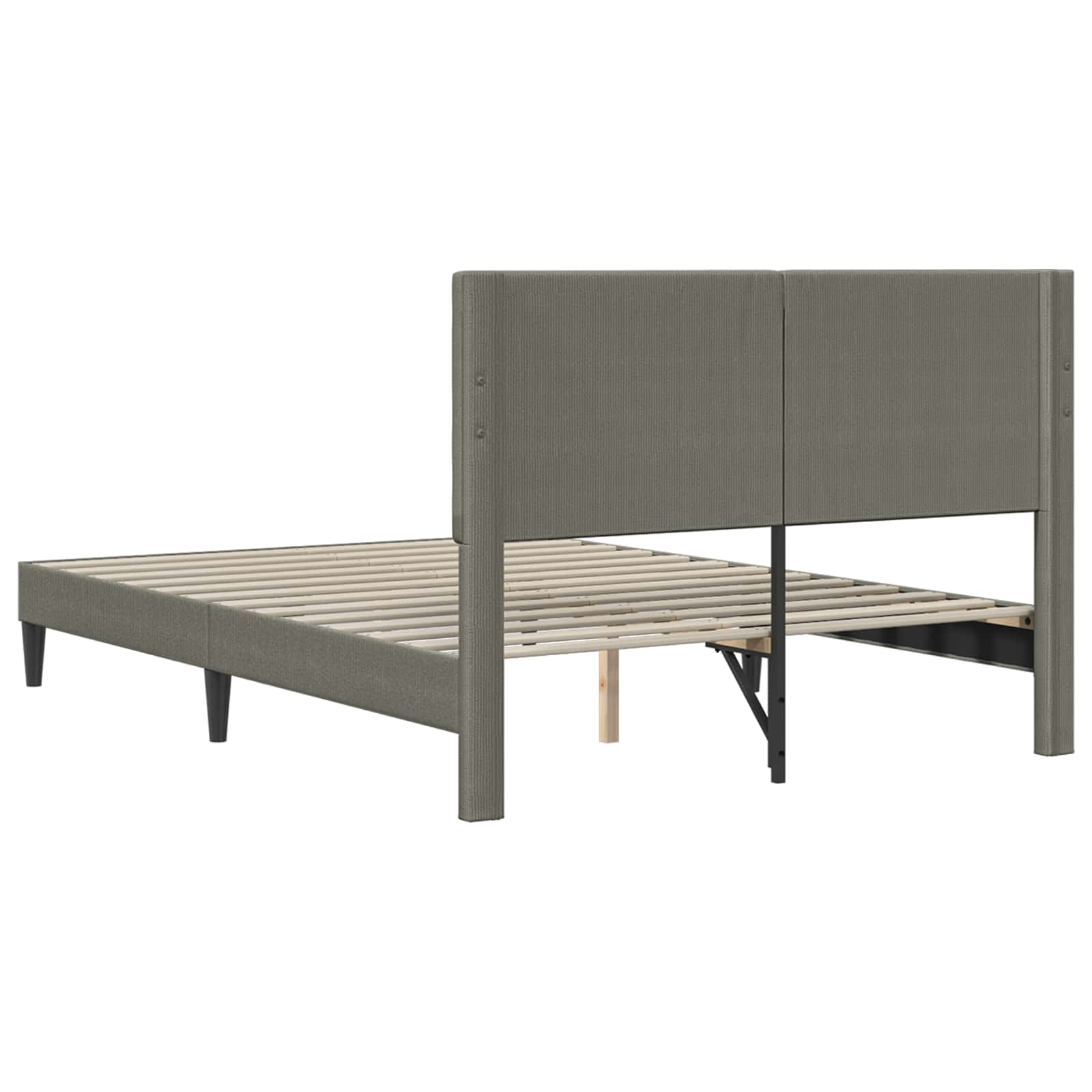 vidaXL Ramka łóżka jasnoszary 120 x 200 cm Tkanina sztruksowa