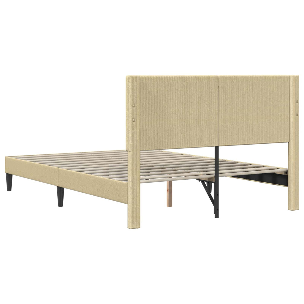 vidaXL Ramka łóżka Jasnozielony szary 120 x 200 cm Tkanina sztruksowa