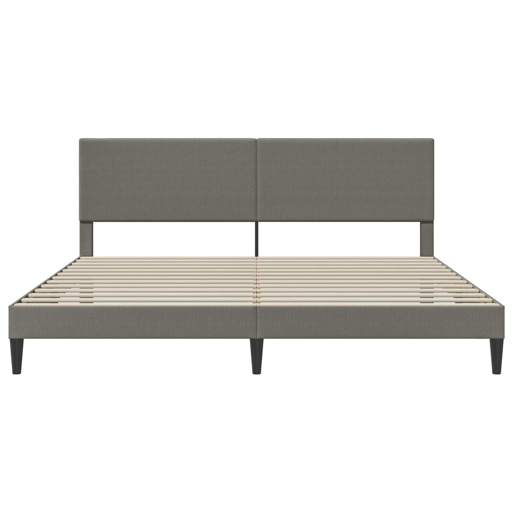 vidaXL Ramka łóżka jasnoszary 180 x 200 cm Tkanina sztruksowa