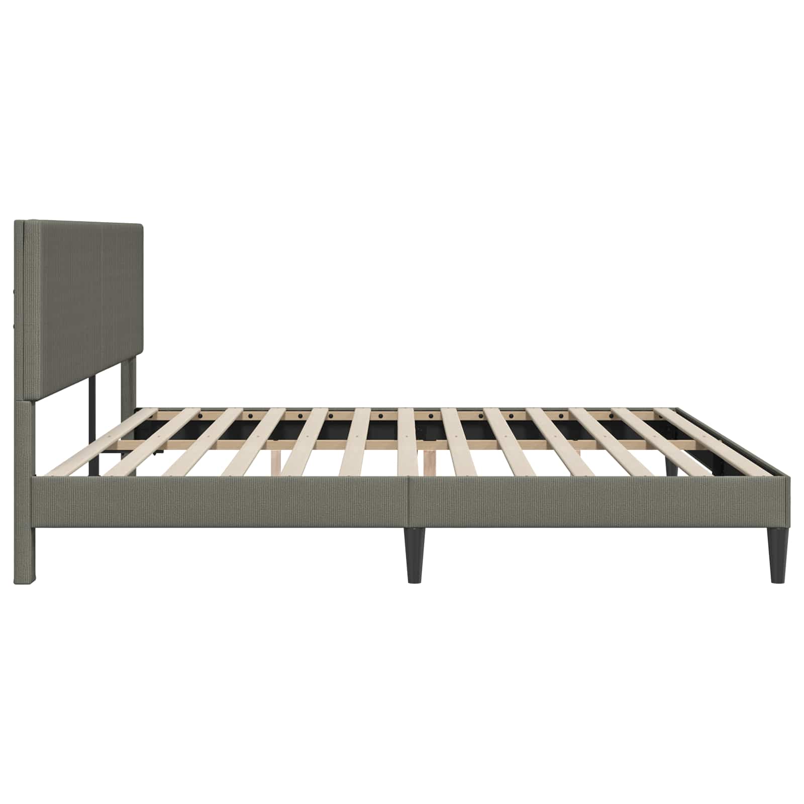 vidaXL Ramka łóżka jasnoszary 180 x 200 cm Tkanina sztruksowa