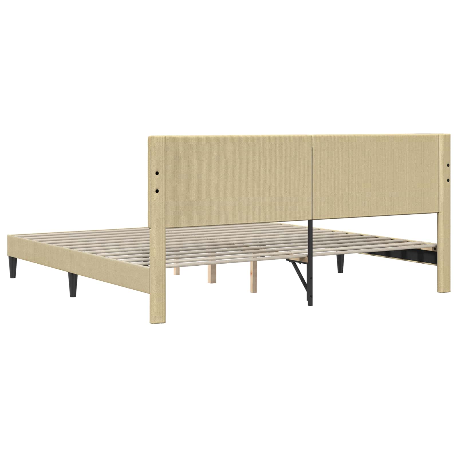 vidaXL Ramka łóżka Jasnozielony szary 180 x 200 cm Tkanina sztruksowa