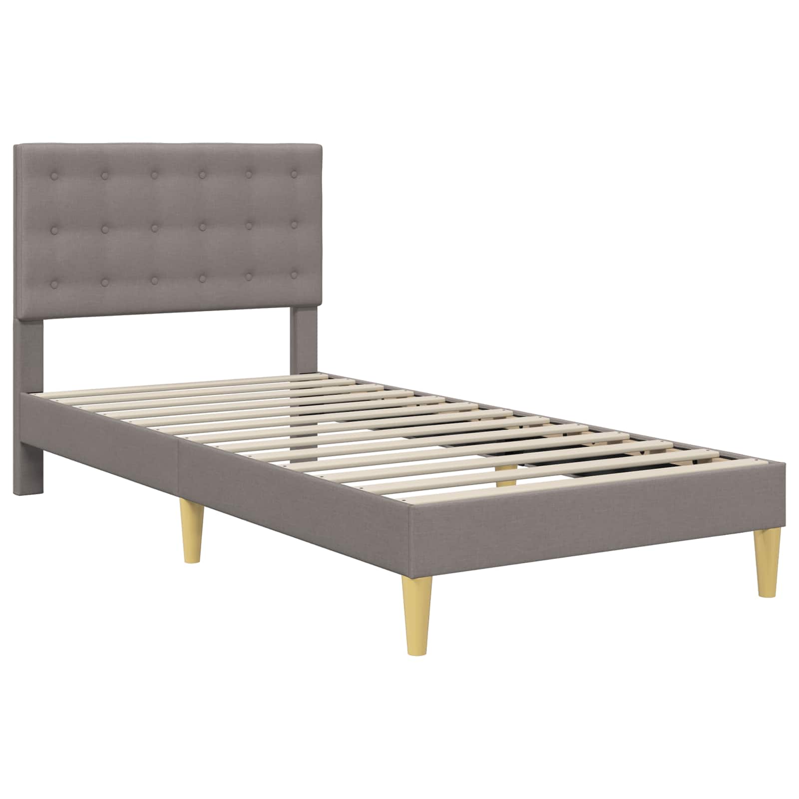 vidaXL Ramka łóżka Z zagłówkiem Ciemnoszary 80 x 200 cm tkanina