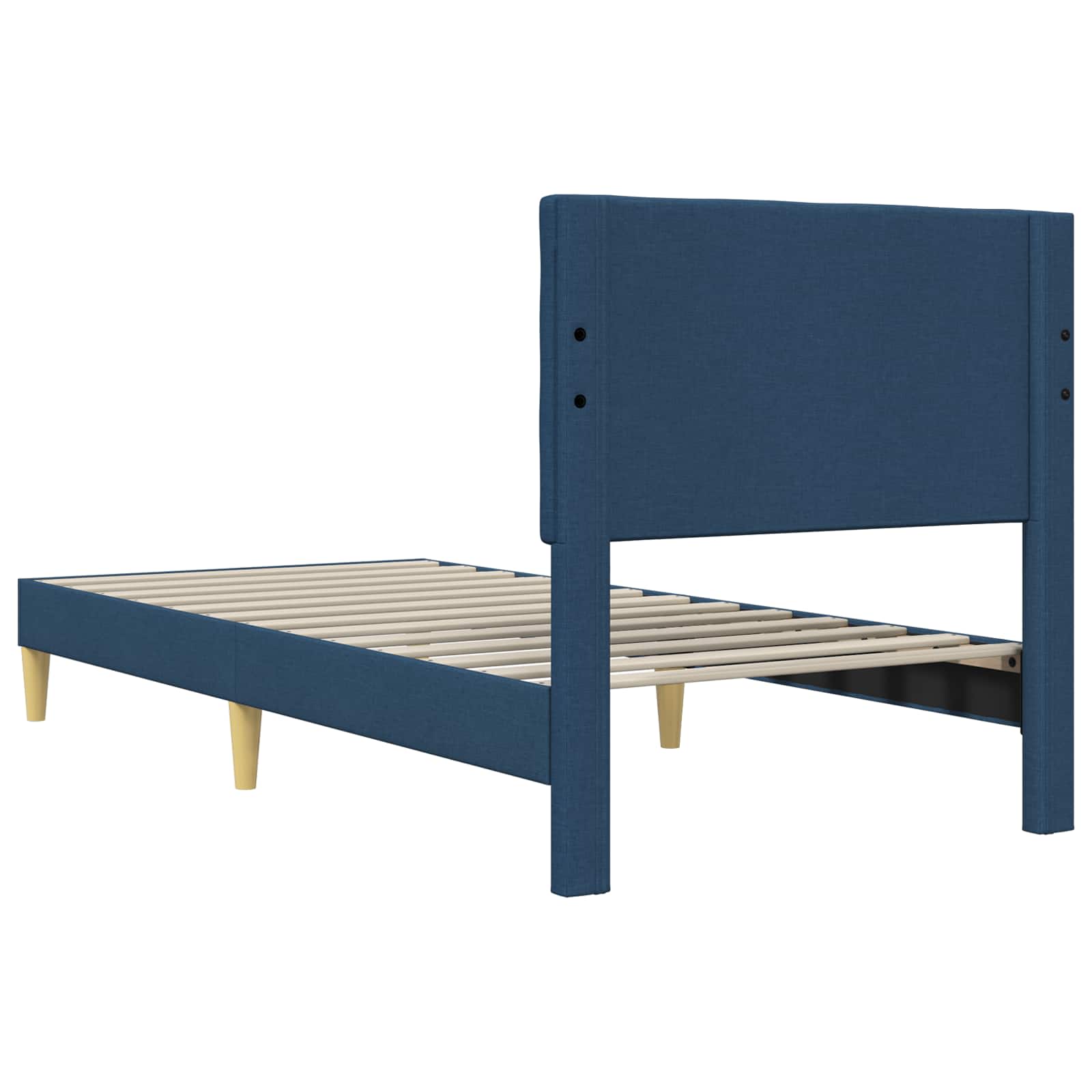 vidaXL Ramka łóżka Z zagłówkiem niebieski 80 x 200 cm tkanina