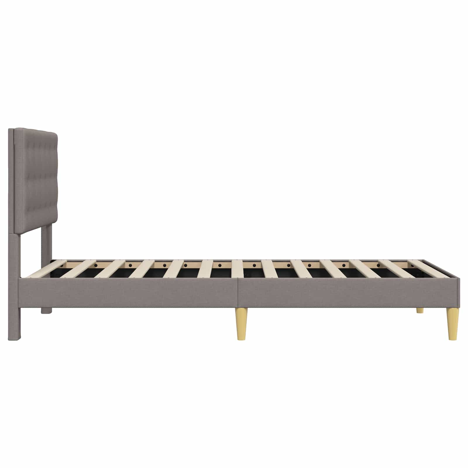 vidaXL Ramka łóżka Z zagłówkiem Ciemnoszary 100 x 200 cm tkanina