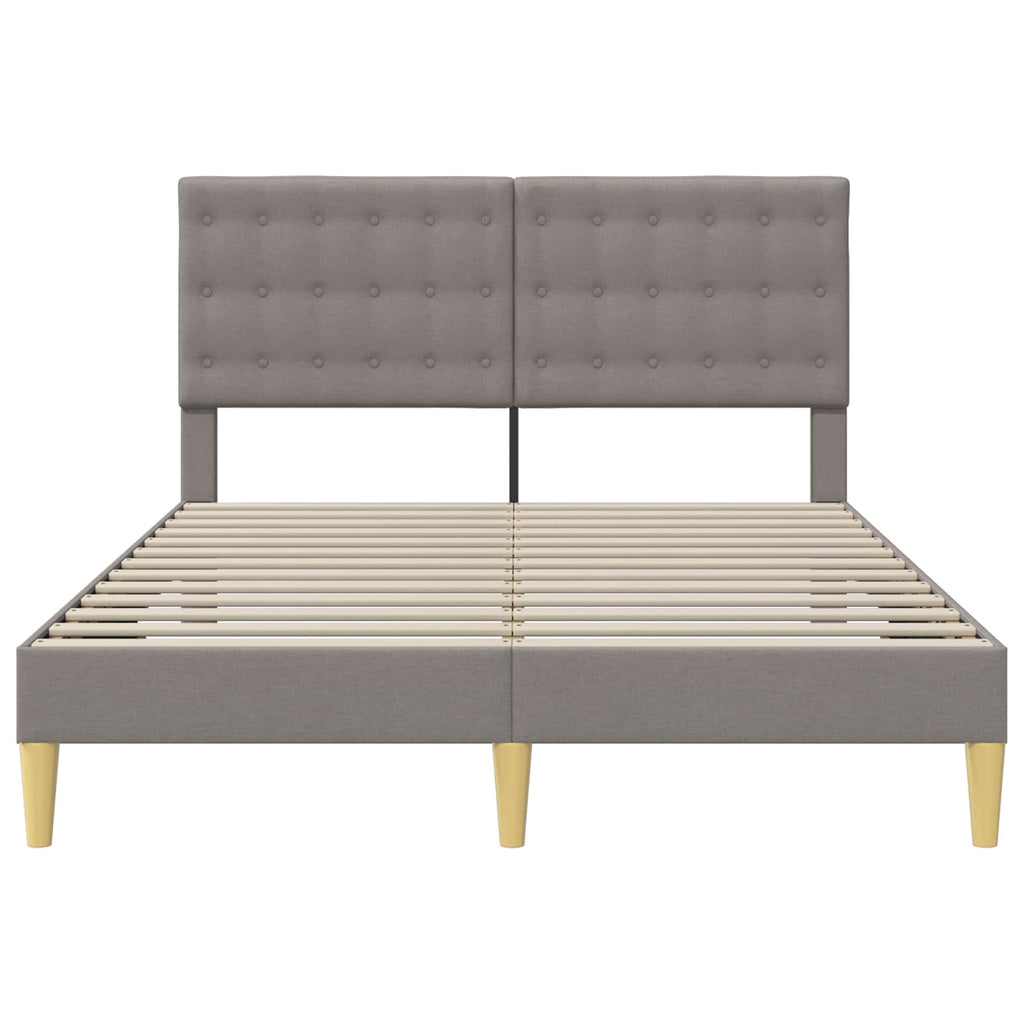 vidaXL Ramka łóżka Z zagłówkiem Ciemnoszary 120 x 190 cm tkanina