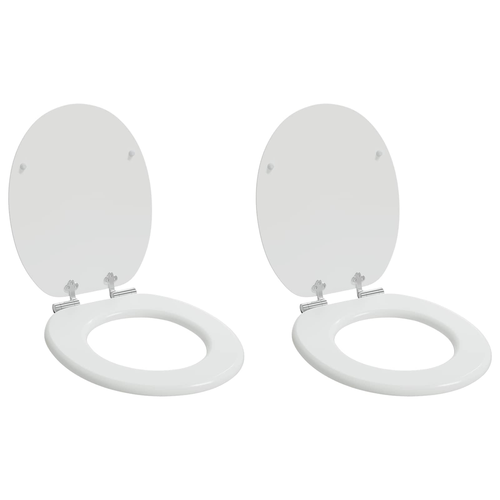 vidaXL Deska toaletowa z samoodblokowaniem 2 pcs Biały 44 x 38 cm