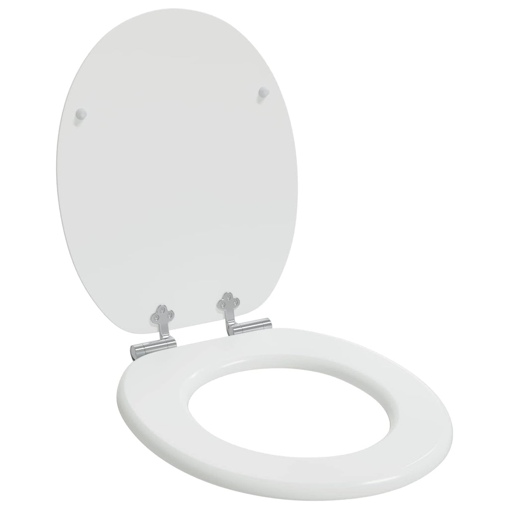 vidaXL Deska toaletowa z samoodblokowaniem 2 pcs Biały 44 x 38 cm