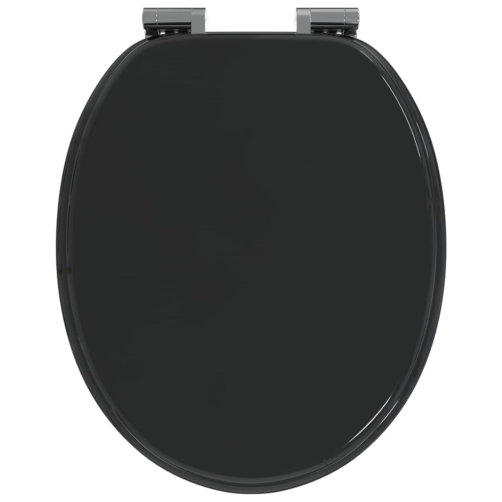 vidaXL Deska toaletowa z samoodblokowaniem 2 pcs Czarny 44 x 38 cm