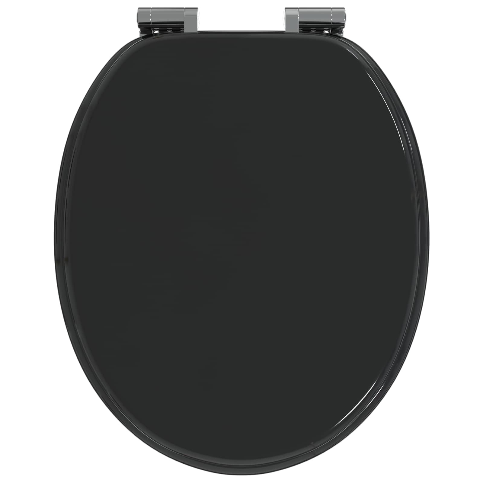 vidaXL Deska toaletowa z samoodblokowaniem 2 pcs Czarny 44 x 38 cm