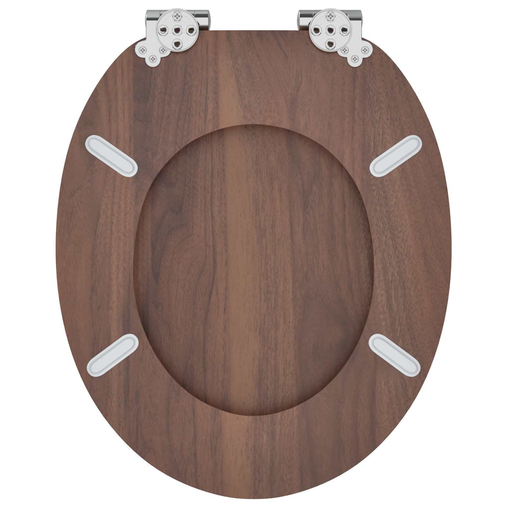 vidaXL Deska toaletowa z samoodblokowaniem 2 pcs Brązowy 44 x 38 cm