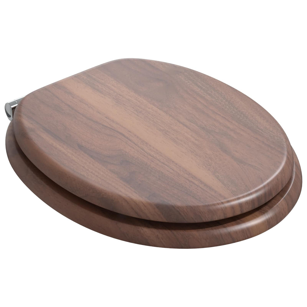 vidaXL Deska toaletowa z samoodblokowaniem 2 pcs Brązowy 44 x 38 cm