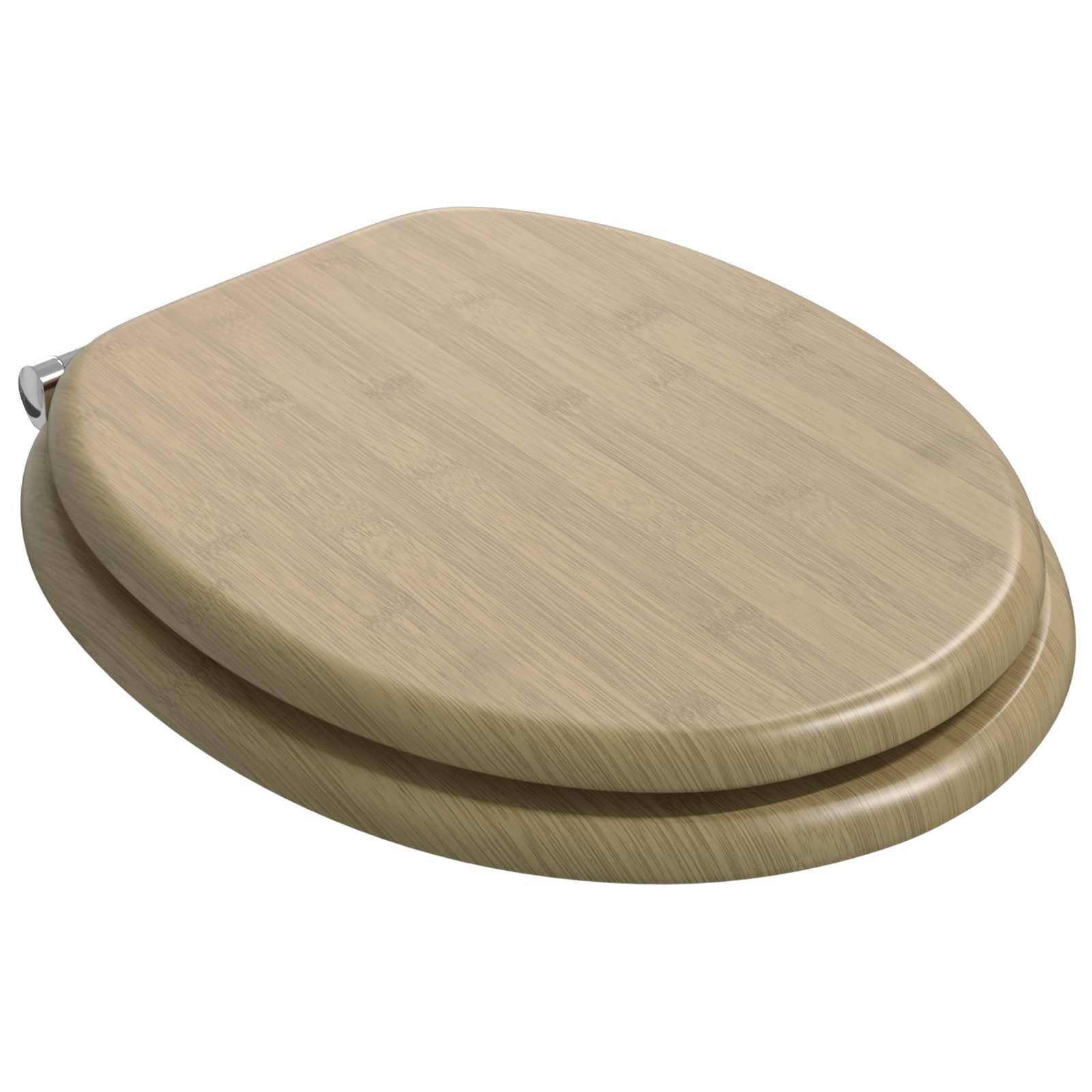 vidaXL Deska toaletowa z samoodblokowaniem 2 pcs Jasny kolor bambusa