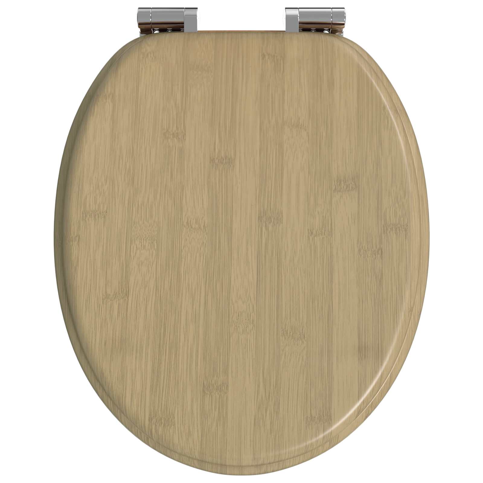 vidaXL Deska toaletowa z samoodblokowaniem 2 pcs Jasny kolor bambusa