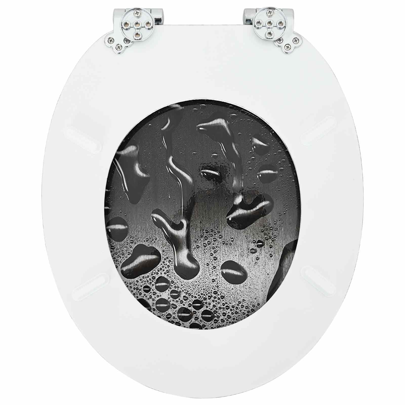 vidaXL Deska toaletowa z samoodblokowaniem 2 pcs Szary 44 x 38 cm