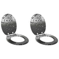 vidaXL Deska toaletowa z samoodblokowaniem 2 pcs Szary 44 x 38 cm