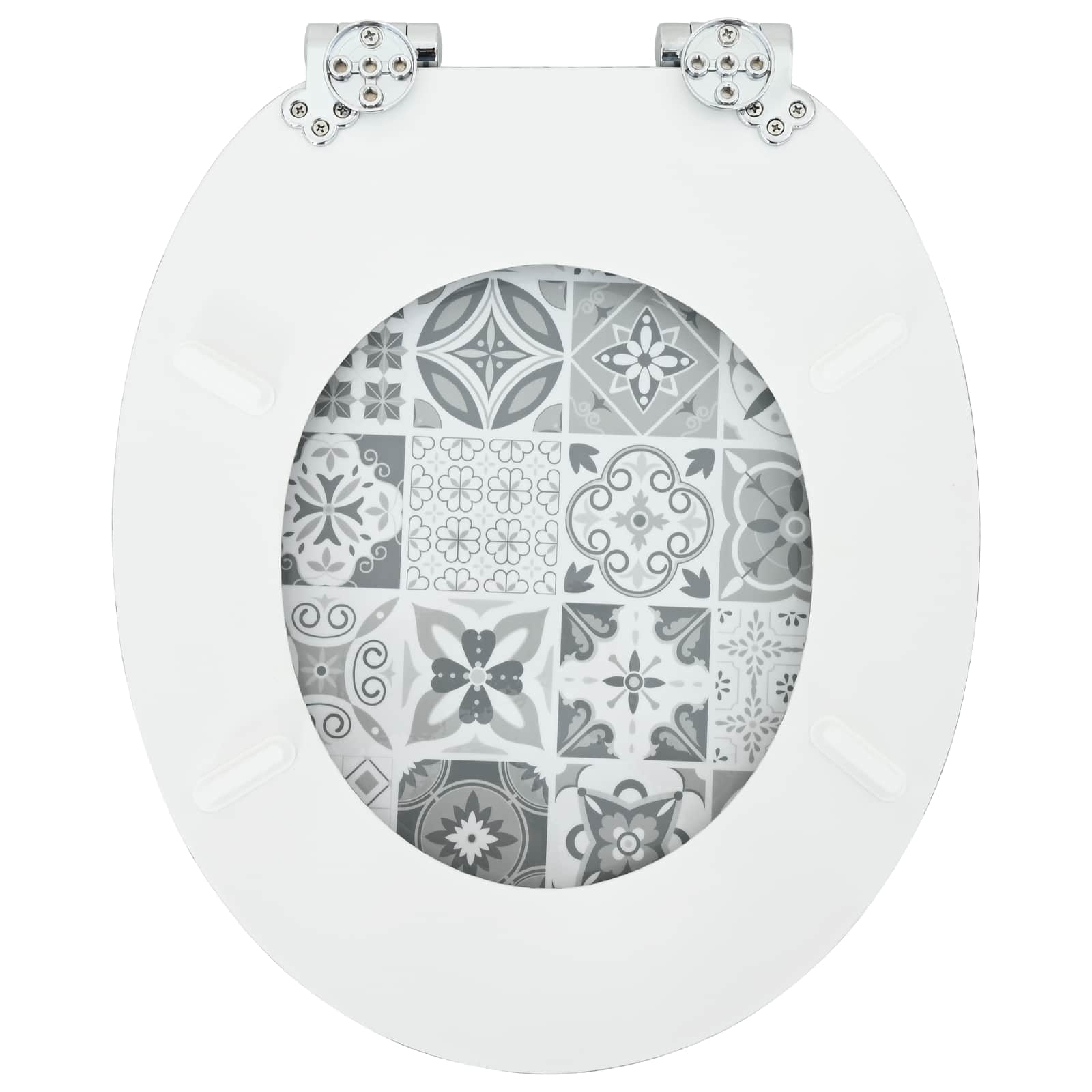 vidaXL Deska toaletowa z samoodblokowaniem 2 pcs 44 x 38 cm Płyta MDF