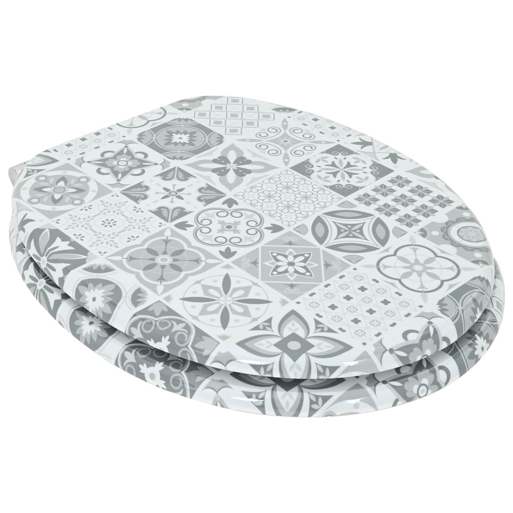 vidaXL Deska toaletowa z samoodblokowaniem 2 pcs 44 x 38 cm Płyta MDF