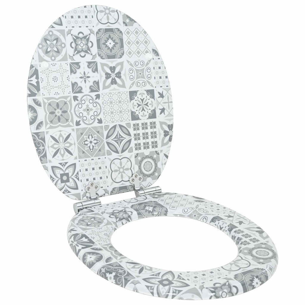 vidaXL Deska toaletowa z samoodblokowaniem 2 pcs 44 x 38 cm Płyta MDF