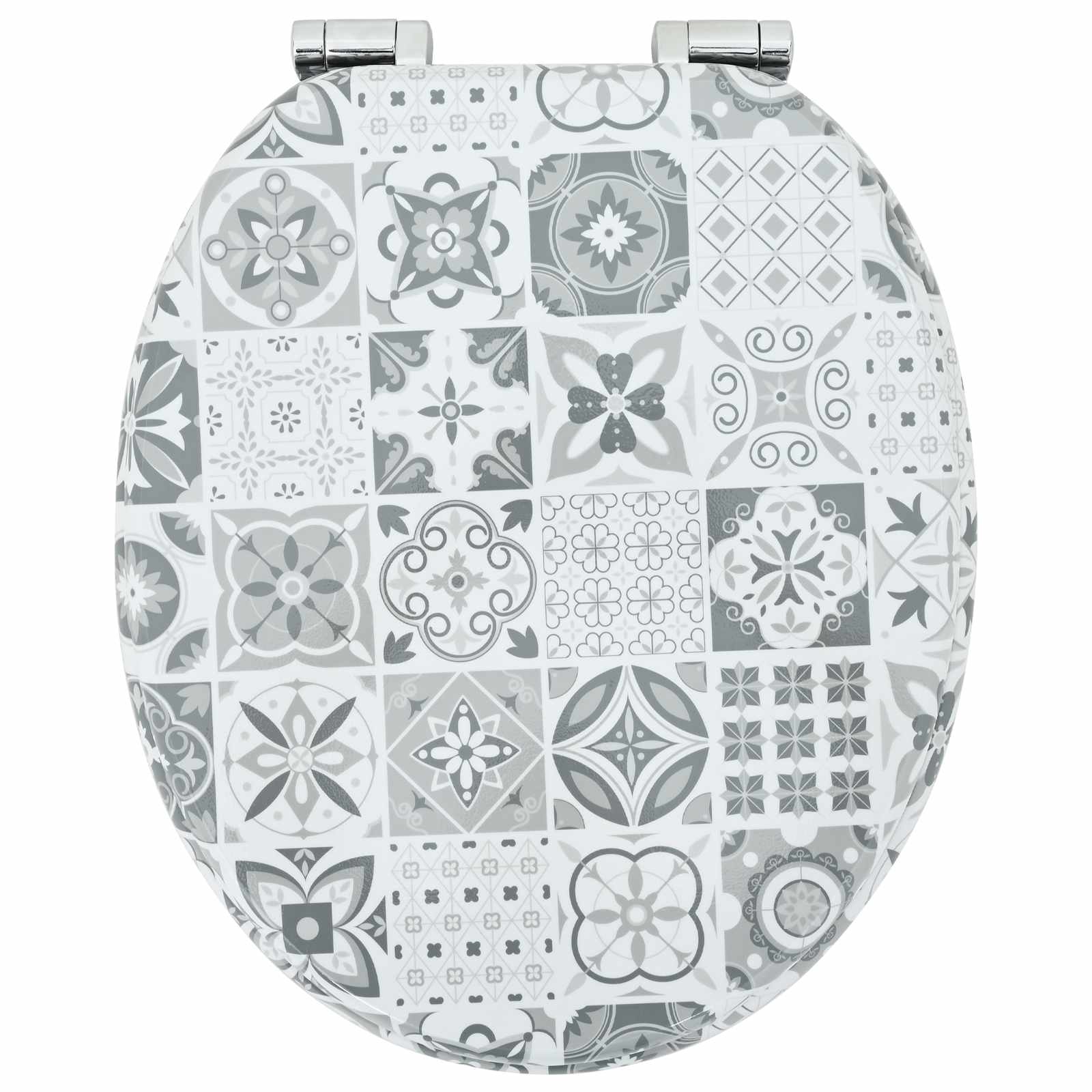 vidaXL Deska toaletowa z samoodblokowaniem 2 pcs 44 x 38 cm Płyta MDF