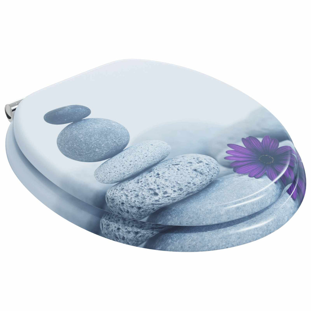 vidaXL Deska toaletowa z samoodblokowaniem 2 pcs Szary 44 x 38 cm