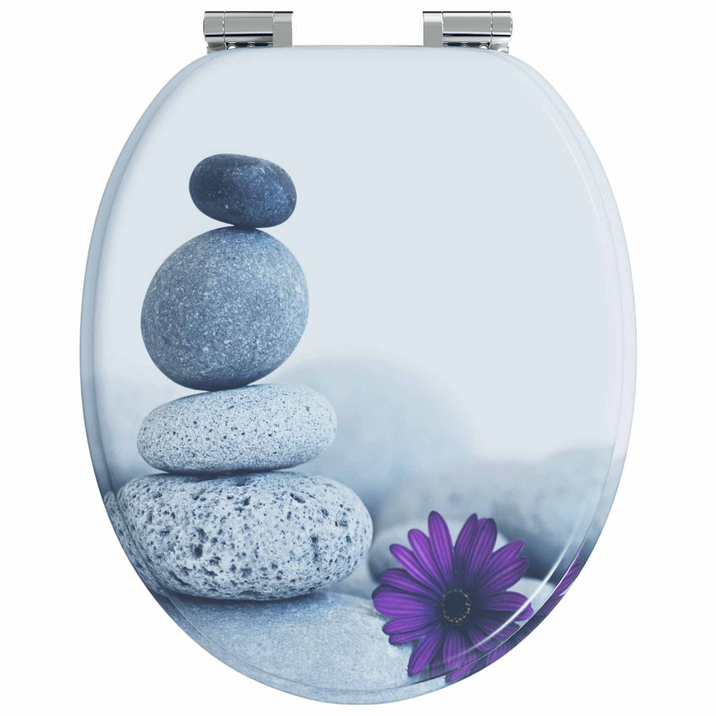 vidaXL Deska toaletowa z samoodblokowaniem 2 pcs Szary 44 x 38 cm
