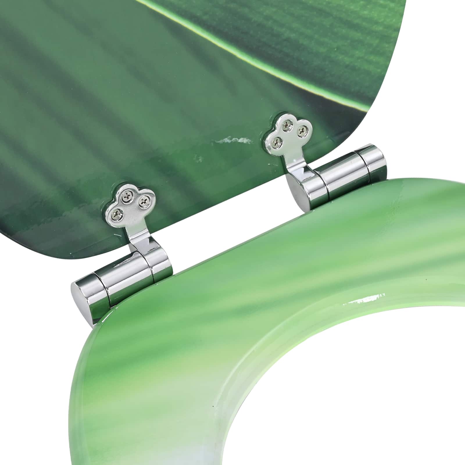 vidaXL Deska toaletowa z samoodblokowaniem 2 pcs Zielony krople