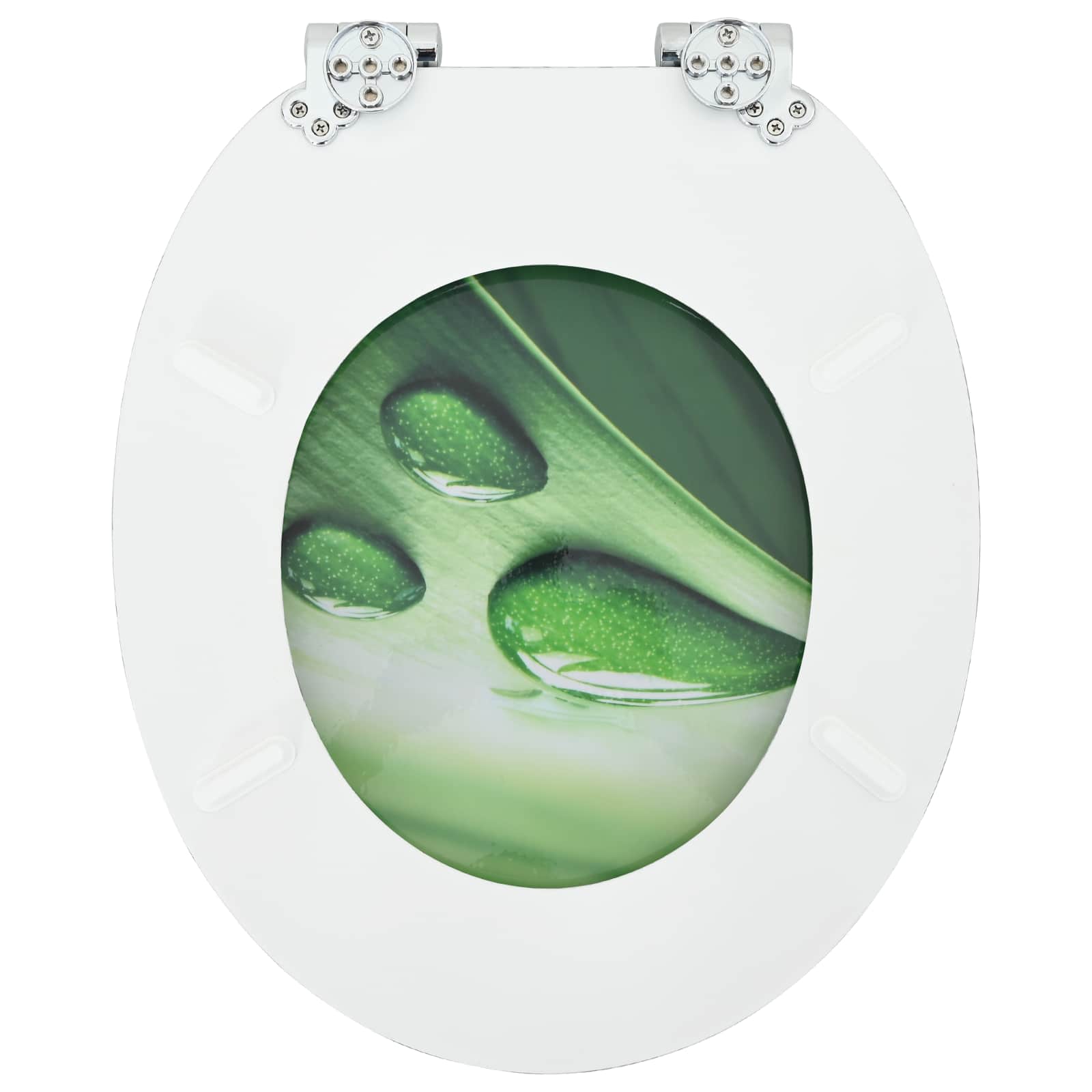 vidaXL Deska toaletowa z samoodblokowaniem 2 pcs Zielony krople