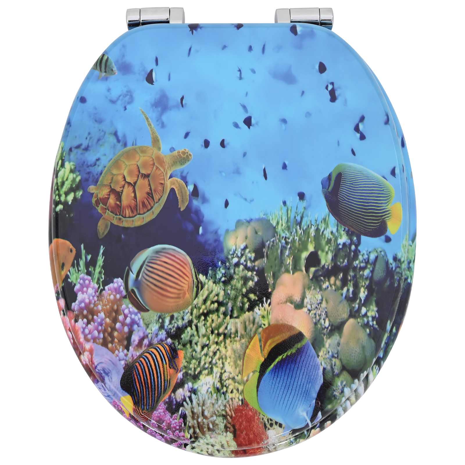 vidaXL Deska toaletowa z samoodblokowaniem 2 pcs 44 x 38 cm Płyta MDF