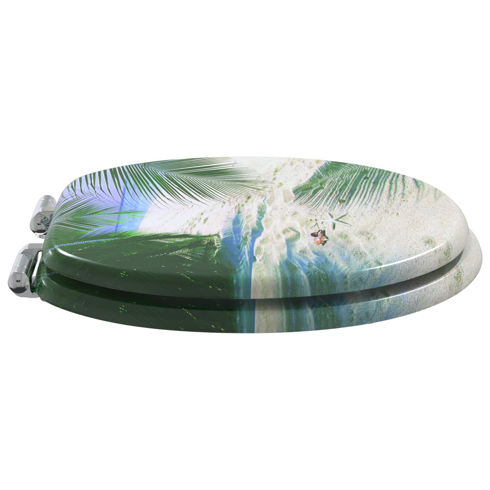 vidaXL Deska toaletowa z samoodblokowaniem 2 pcs Zielony 44 x 38 cm