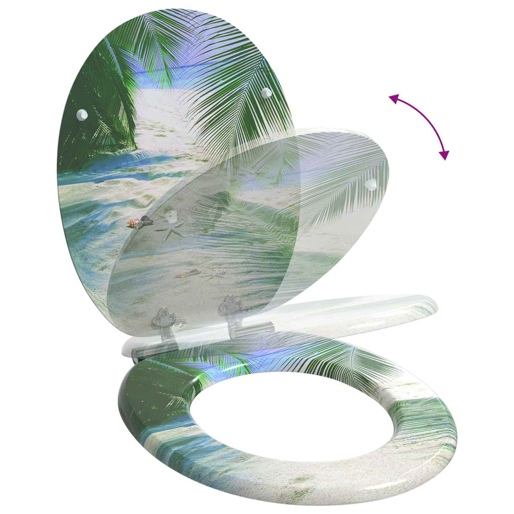 vidaXL Deska toaletowa z samoodblokowaniem 2 pcs Zielony 44 x 38 cm