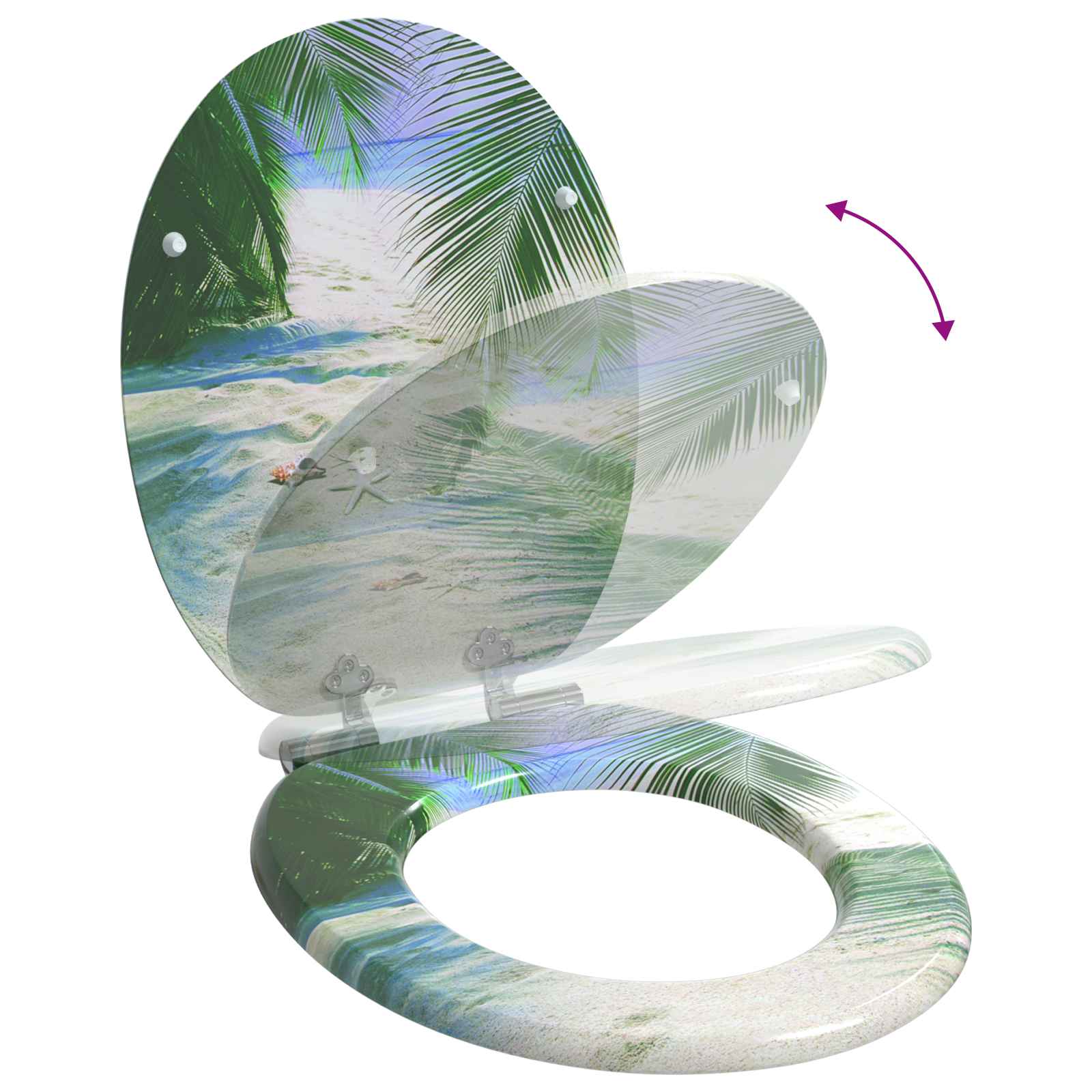 vidaXL Deska toaletowa z samoodblokowaniem 2 pcs Zielony 44 x 38 cm