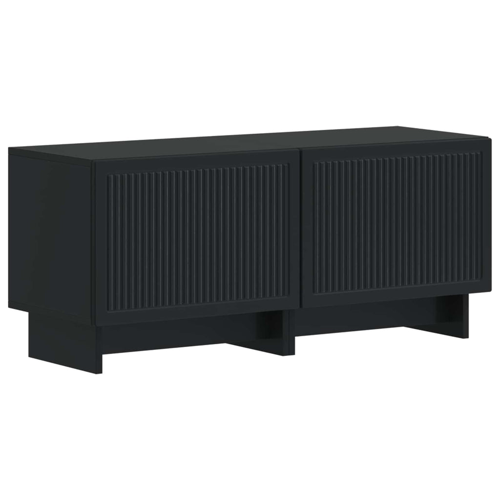 vidaXL 5-częściowa szafka RTV z LED Czarny Drewno inżynieryjne