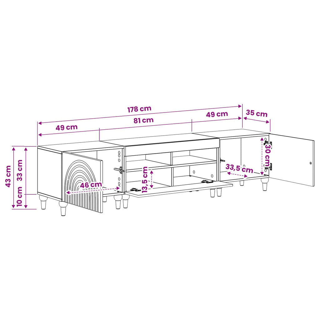 vidaXL Zestaw 3-częściowy szafki RTV z LED Dąb artisan
