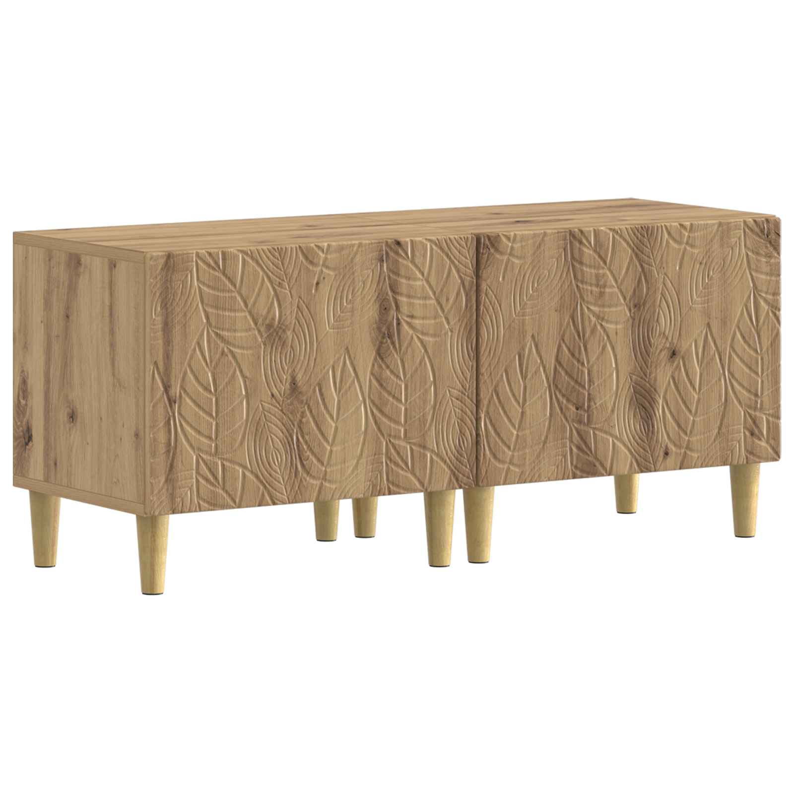 vidaXL 5-częściowa szafka RTV z LED Dąb artisan Drewno inżynieryjne