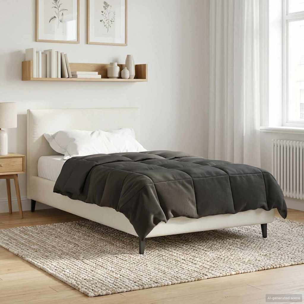 vidaXL Letni Kołdra Kwiłtowany Antracyt 135 x 220 cm Mikrofibra