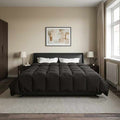 vidaXL Letni Kołdra Kwiłtowany Antracyt 200 x 220 cm Mikrofibra