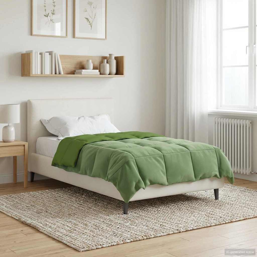 vidaXL Letni Kołdra Kwiłtowany Zielony 140 x 220 cm Mikrofibra