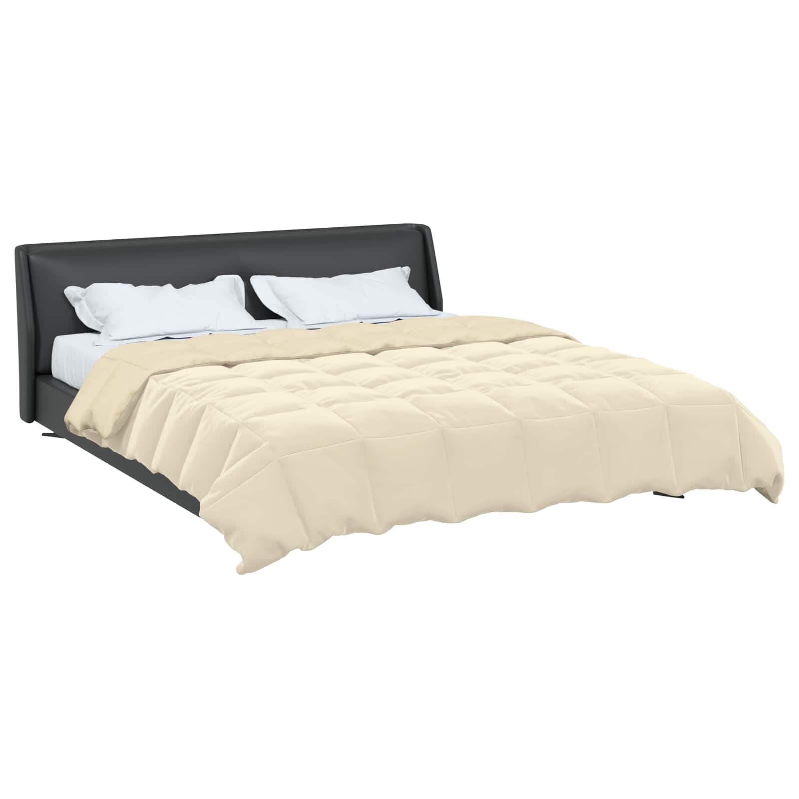 vidaXL Letni Kołdra Kwiłtowany Kremowy 200 x 240 cm Mikrofibra