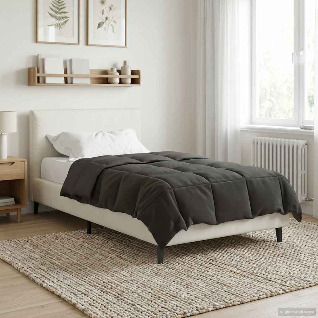 vidaXL Kołdra na cały rok Kwiłtowany Antracyt 135 x 200 cm Mikrofibra