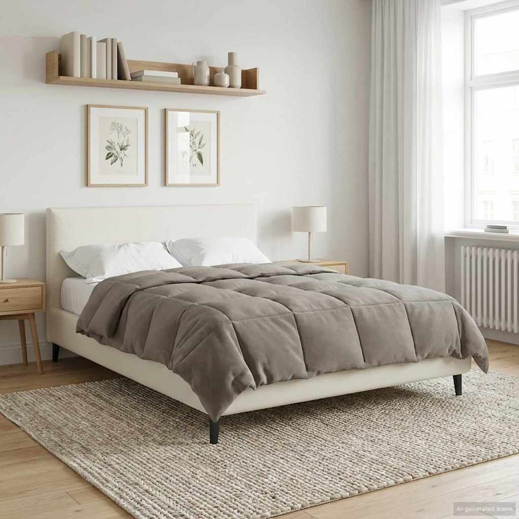 vidaXL Kołdra na cały rok Kwiłtowany Antracyt 155 x 200 cm Mikrofibra
