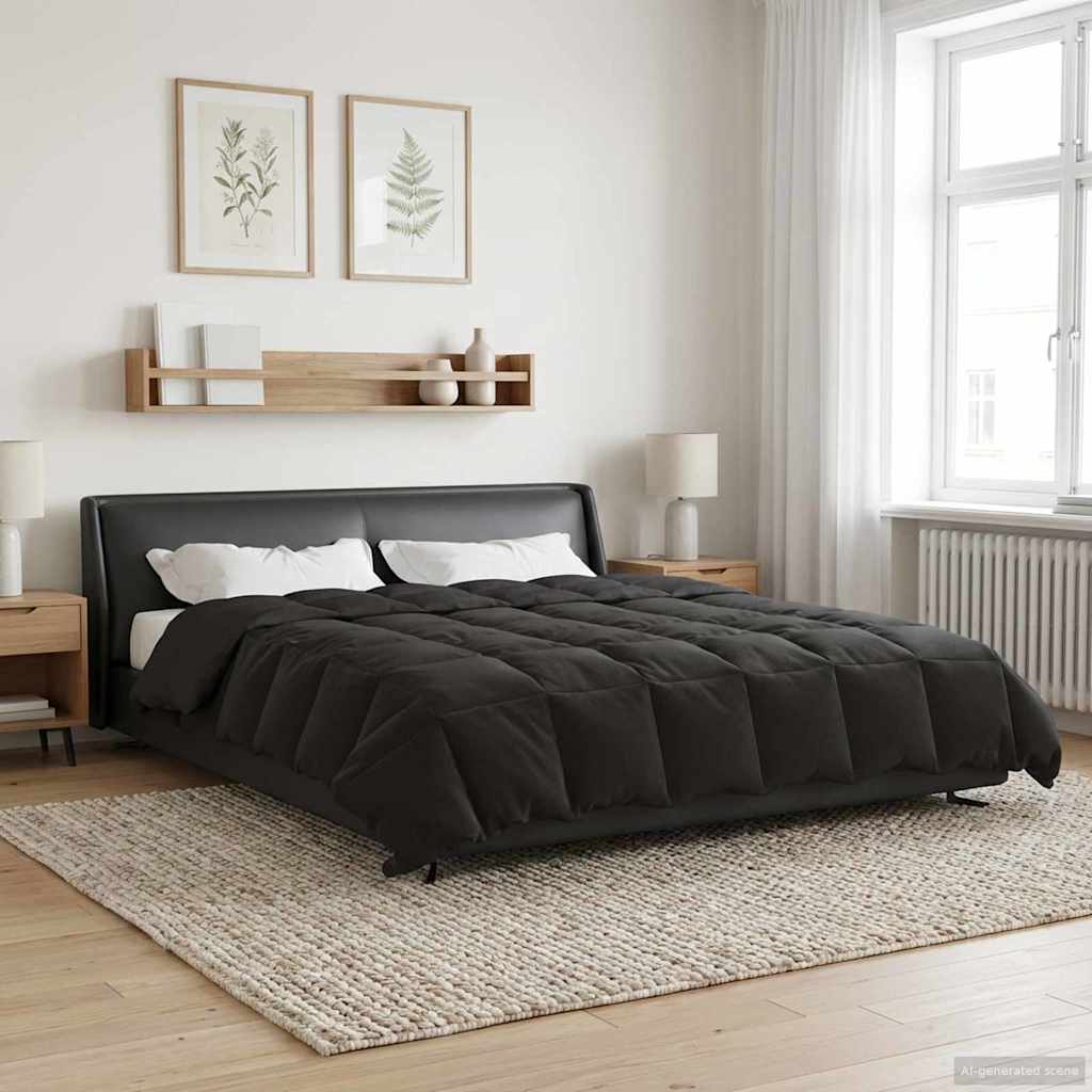 vidaXL Kołdra na cały rok Kwiłtowany Antracyt 200 x 200 cm Mikrofibra