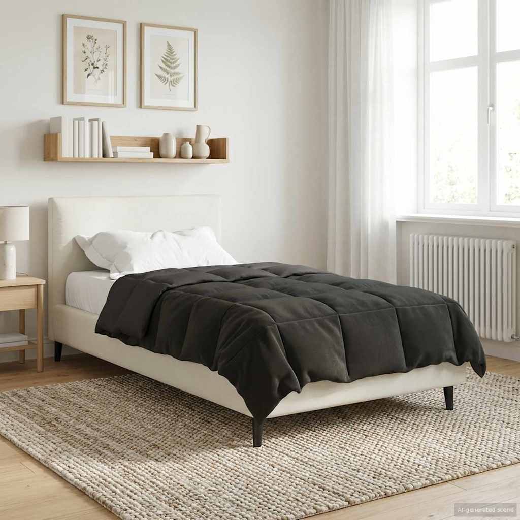 vidaXL Kołdra na cały rok Kwiłtowany Antracyt 155 x 220 cm Mikrofibra