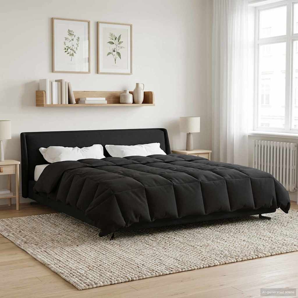 vidaXL Kołdra na cały rok Kwiłtowany Antracyt 220 x 260 cm Mikrofibra