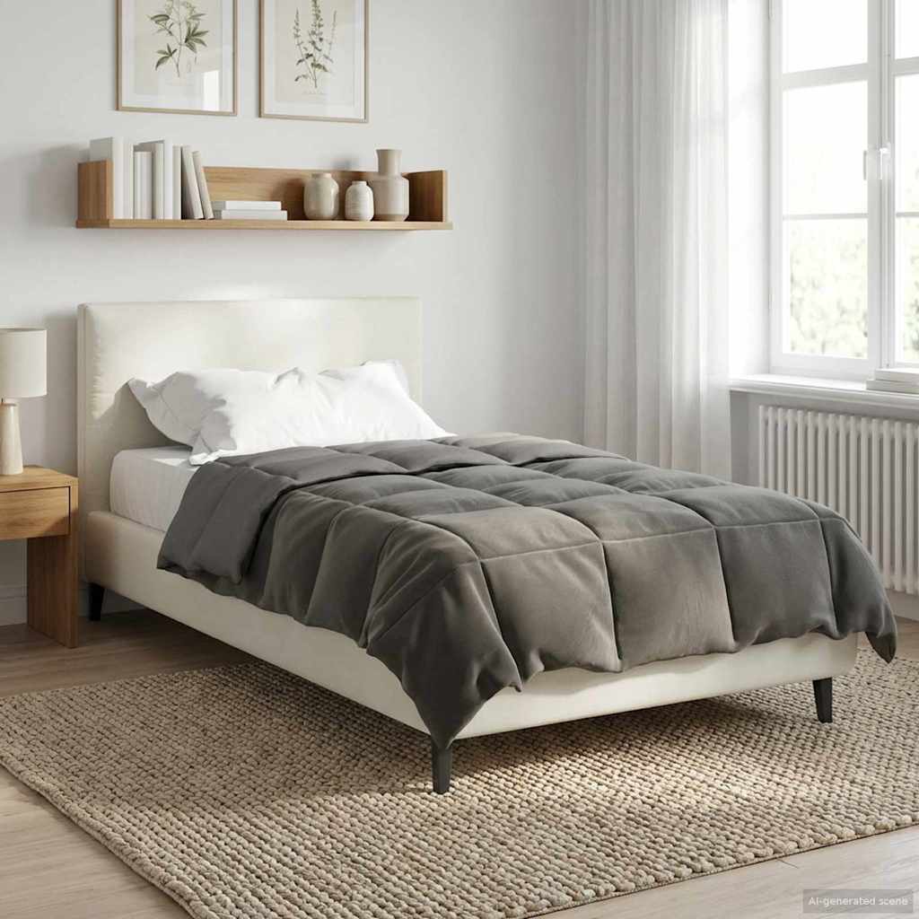 vidaXL Kołdra na cały rok Jasnoszary 135 x 200 cm Mikrofibra