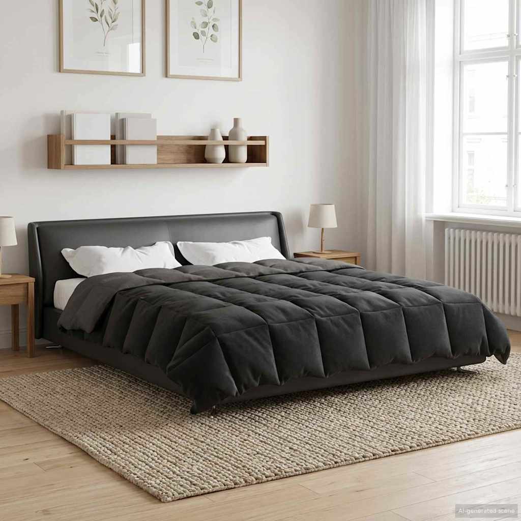 vidaXL Kołdra na cały rok Jasnoszary 200 x 240 cm Mikrofibra