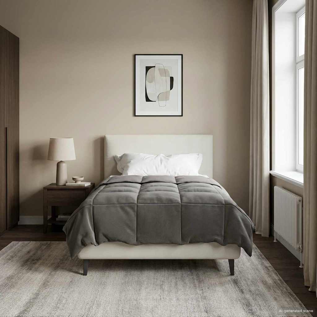 vidaXL Kołdra na cały rok Jasnoszary 135 x 220 cm Mikrofibra