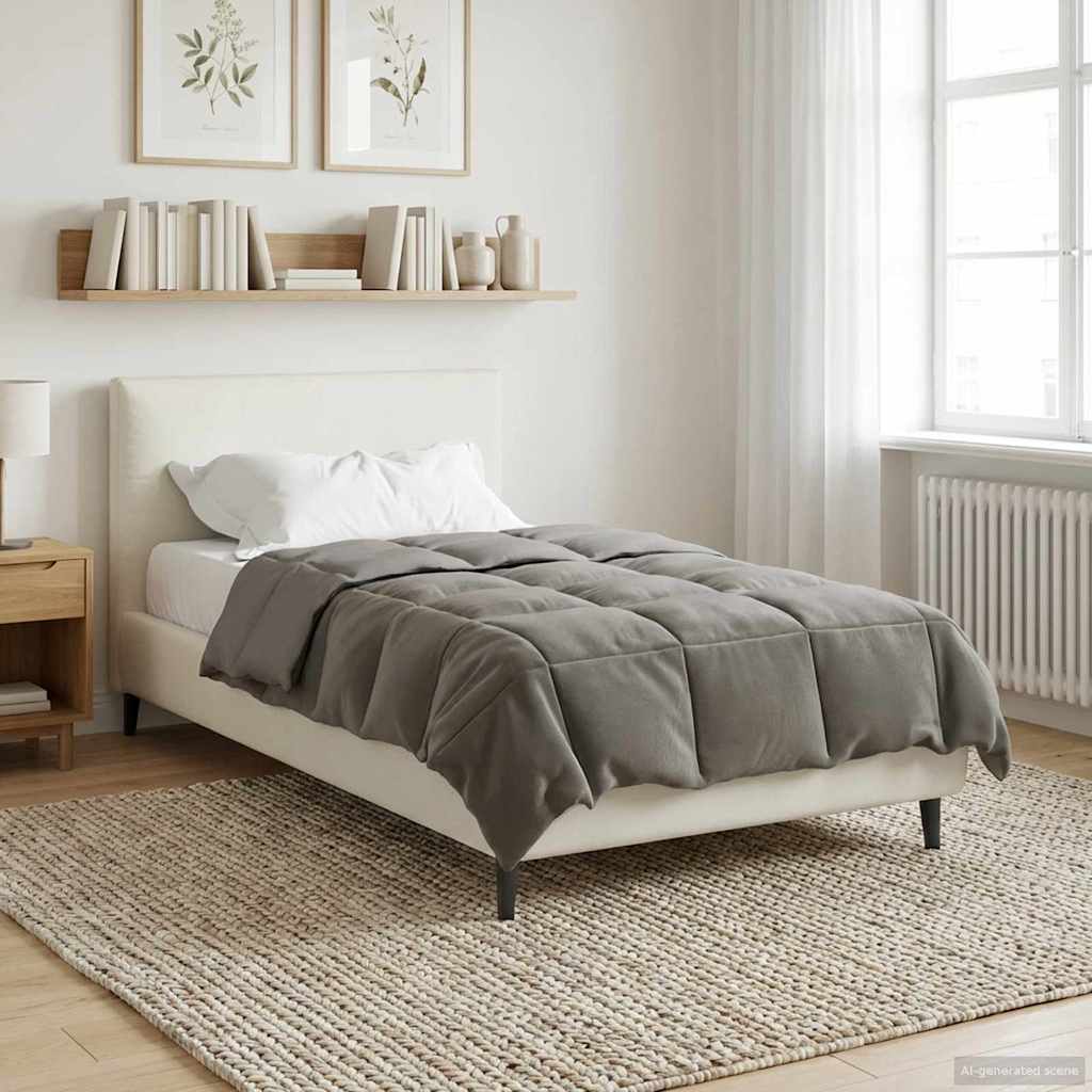 vidaXL Kołdra na cały rok Jasnoszary 155 x 220 cm Mikrofibra